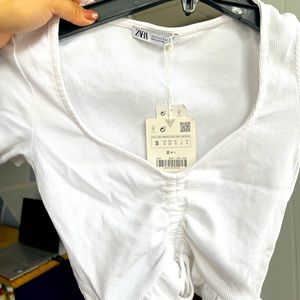 Zara white top